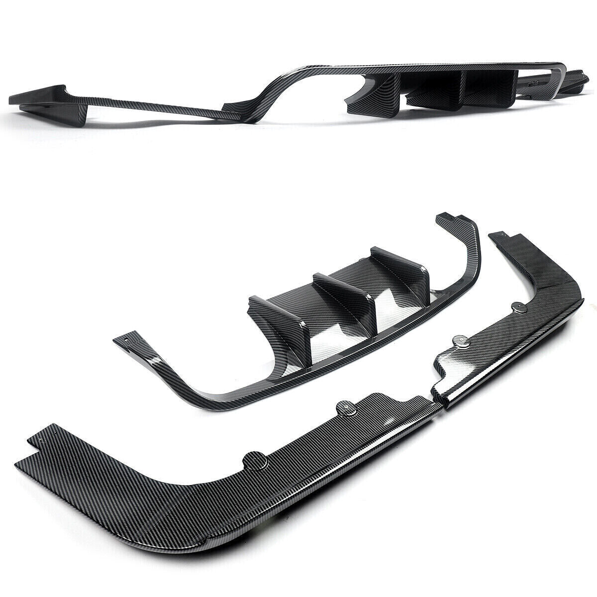 FOR BMW E92 E93 M3 MP STYLE REAR DIFFUSER QUAD EXHAUST CARBON LOOK  2008-2013