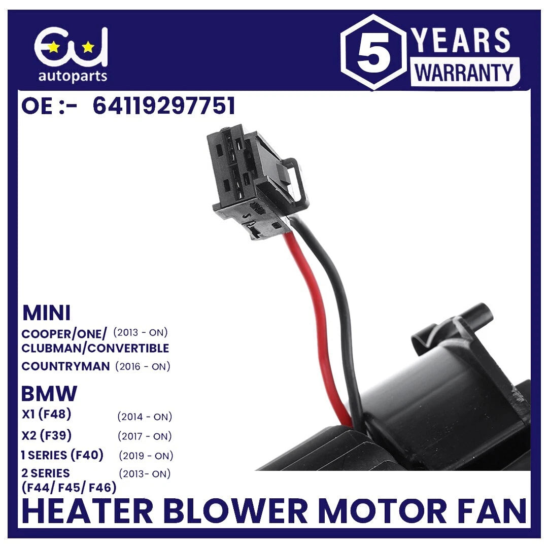 HEATER BLOWER MOTOR FAN FOR BMW 1 2 SERIES X1 X2 F45 F46 F48 F39 F49 MINI COOPER