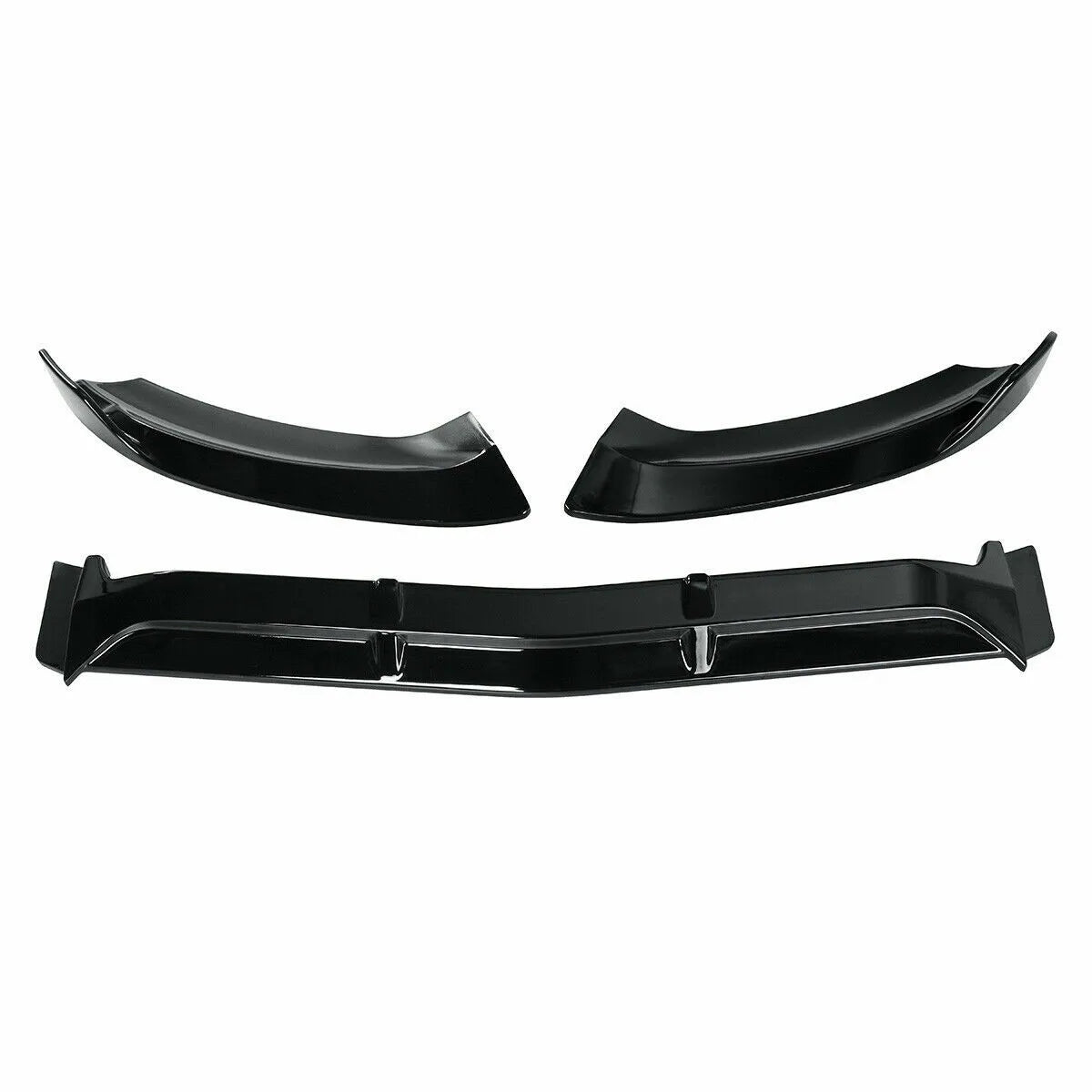 GLOSS BLACK FRONT LIP SPLITTER SPOILER FOR MERCEDES C CLASS W205 C205 AMG 2014+