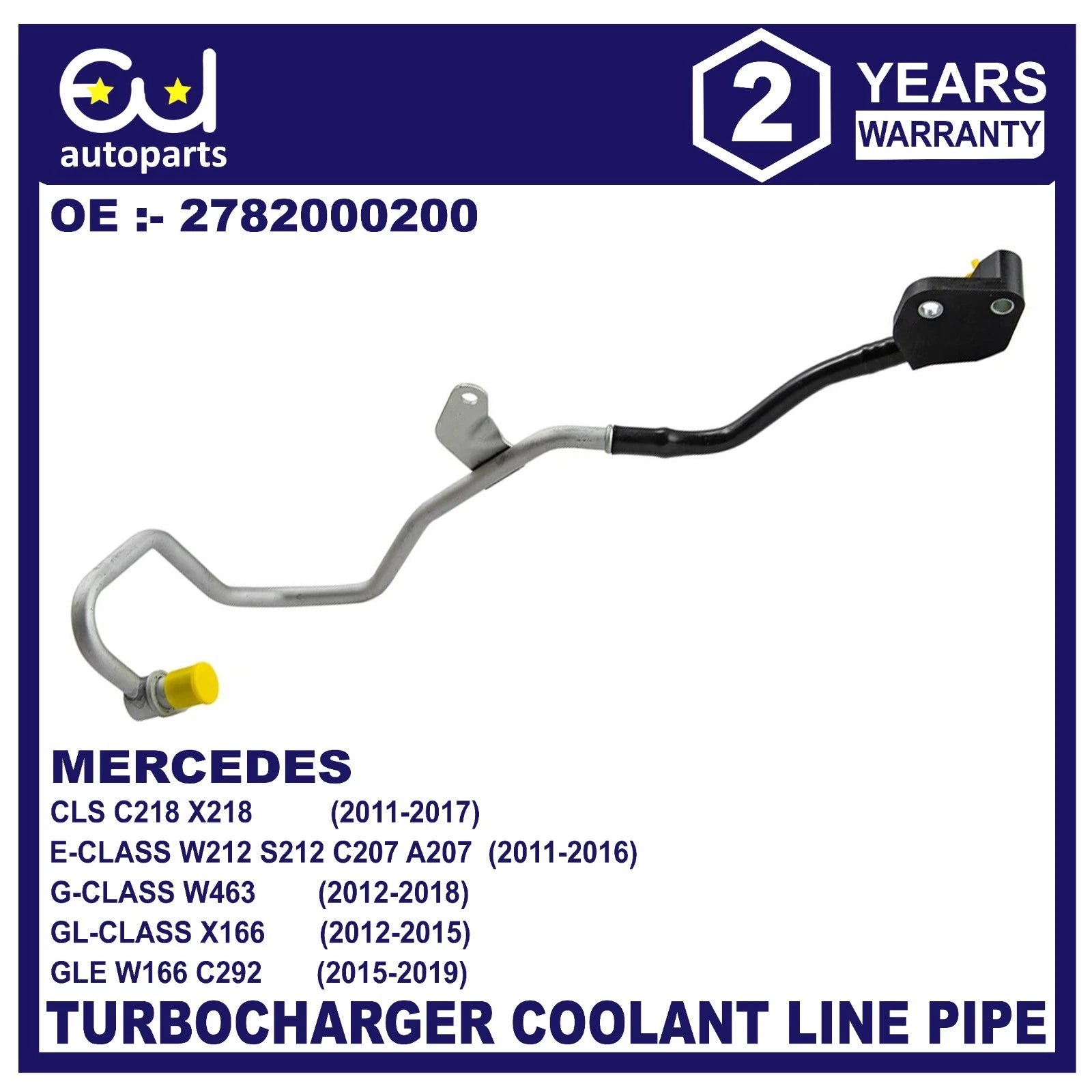 TURBOCHARGER COOLANT LINE PIPE FOR MERCEDES E CLASS CLS W212 C218 W166 X166 R231