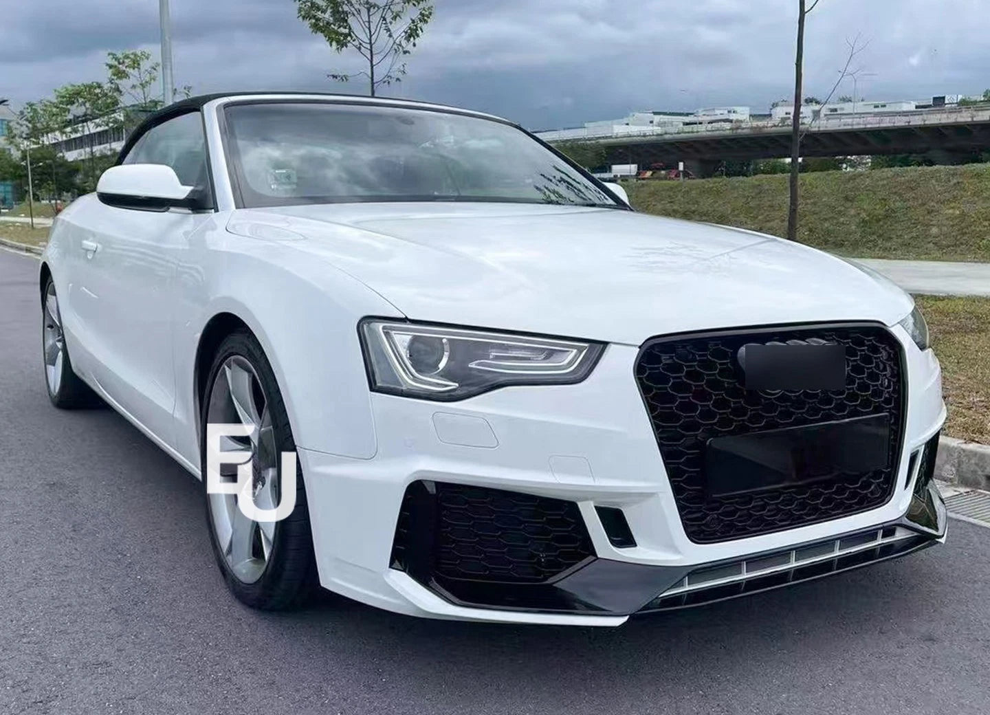 FOR AUDI A5 S5 B8.5 2012-16 UPGRADED B9 RS5 17+ LOOK FRONT BUMPER BODYKIT GRILLE