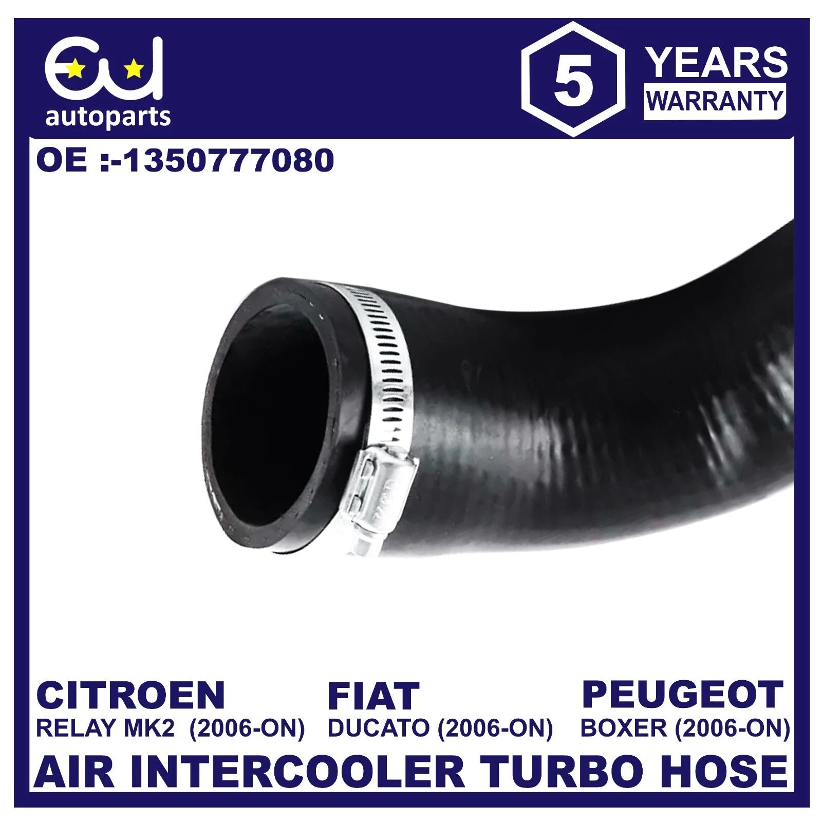INTERCOOLER TURBO HOSE PIPE FOR CITROEN RELAY PEUGEOT BOXER FIAT DUCATO 2.2 HDI