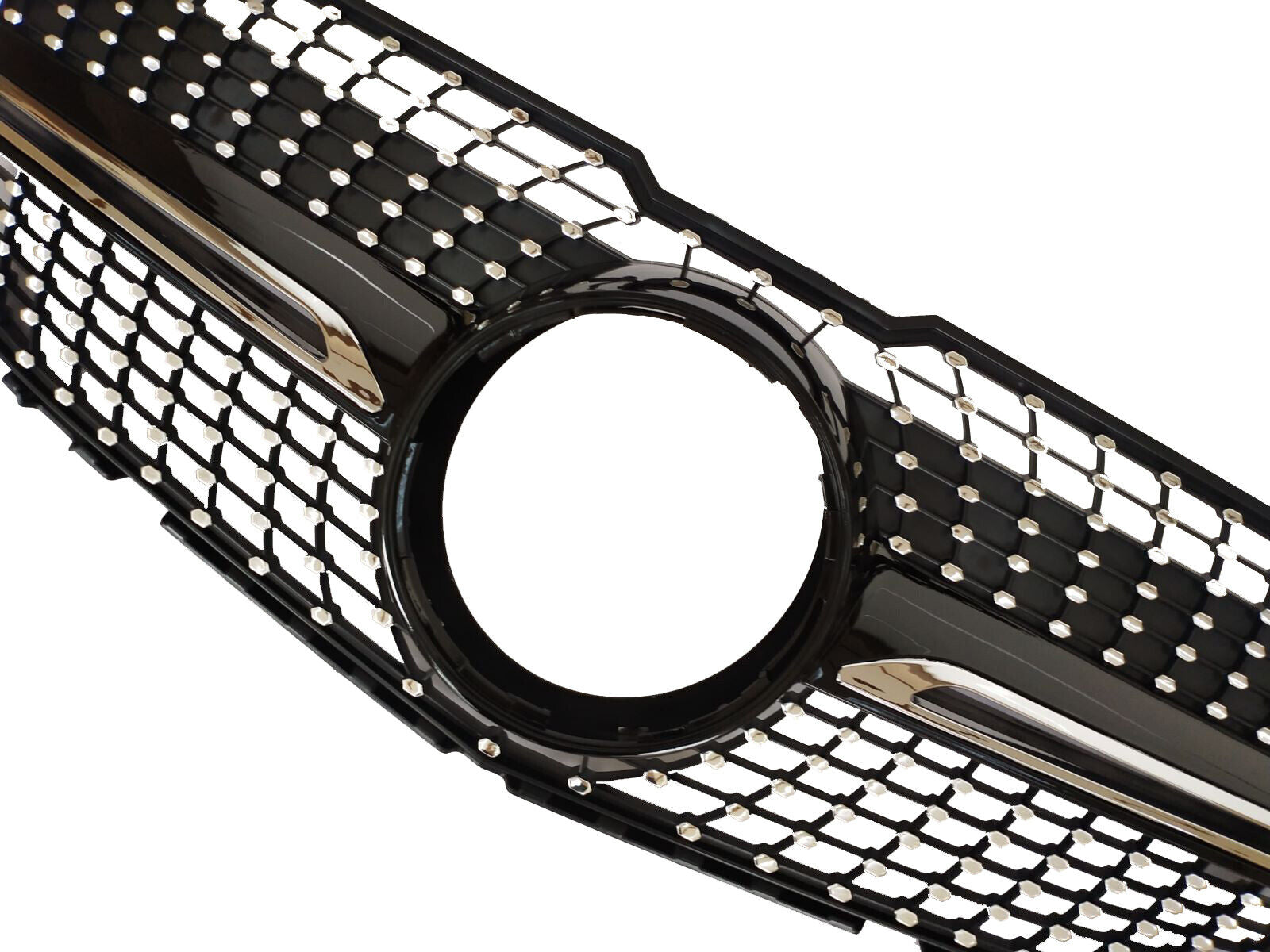 FOR MERCEDES GLK X204 2013-2015 GT FRONT GRILLE SPORT CHROME BLACK DIAMOND
