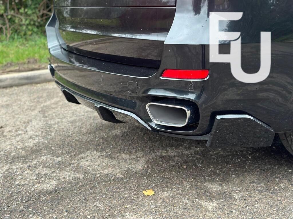 FOR BMW X5 F15 M SPORT REAR DIFFUSER LIP SPLITTER VALANCE GLOSS BLACK