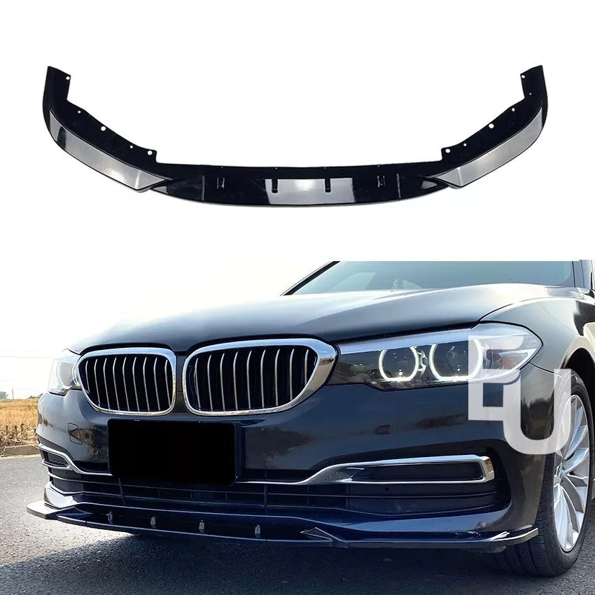 FOR BMW 5 SERIES G30 G31 STANDARD SE FRONT SPLITTER LIP DIFFUSER GLOSS BLACK 17-20