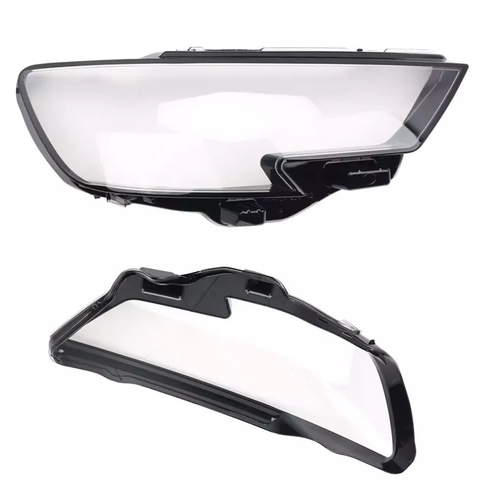RIGHT LEFT SIDE PAIR HEADLIGHT HEADLAMP CLEAR LENS COVER FOR AUDI A3 8V 12-15