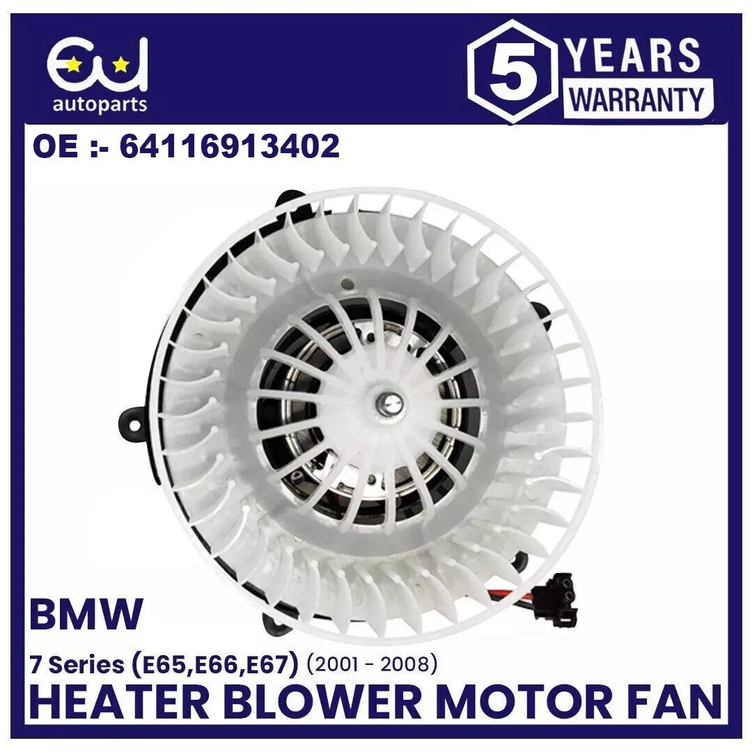 HEATER BLOWER MOTOR FAN FOR BMW 7 SERIES 735I E65 E66 E67 01-08 64116913402 RHD