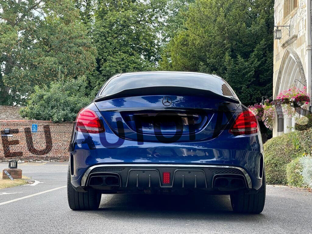 FOR MERCEDES BENZ C CLASS W205 C63 AMG REAR BUMPER DIFFUSER AMG F1 LIGTH STYLE