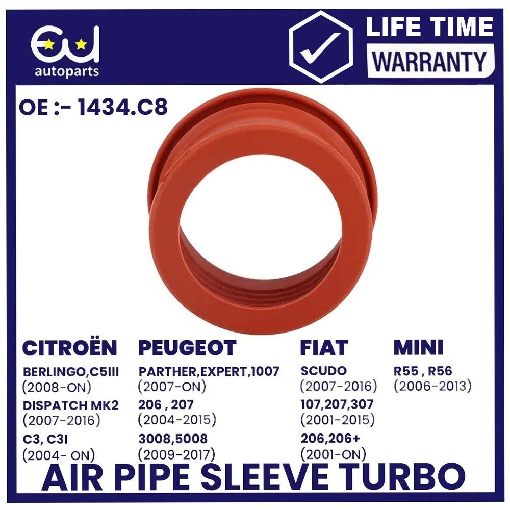 TURBO AIR PIPE SLEEVE FOR CITROEN C2 C3 C4 PICASSO BERLINGO 1.6 HDI 1434.C8