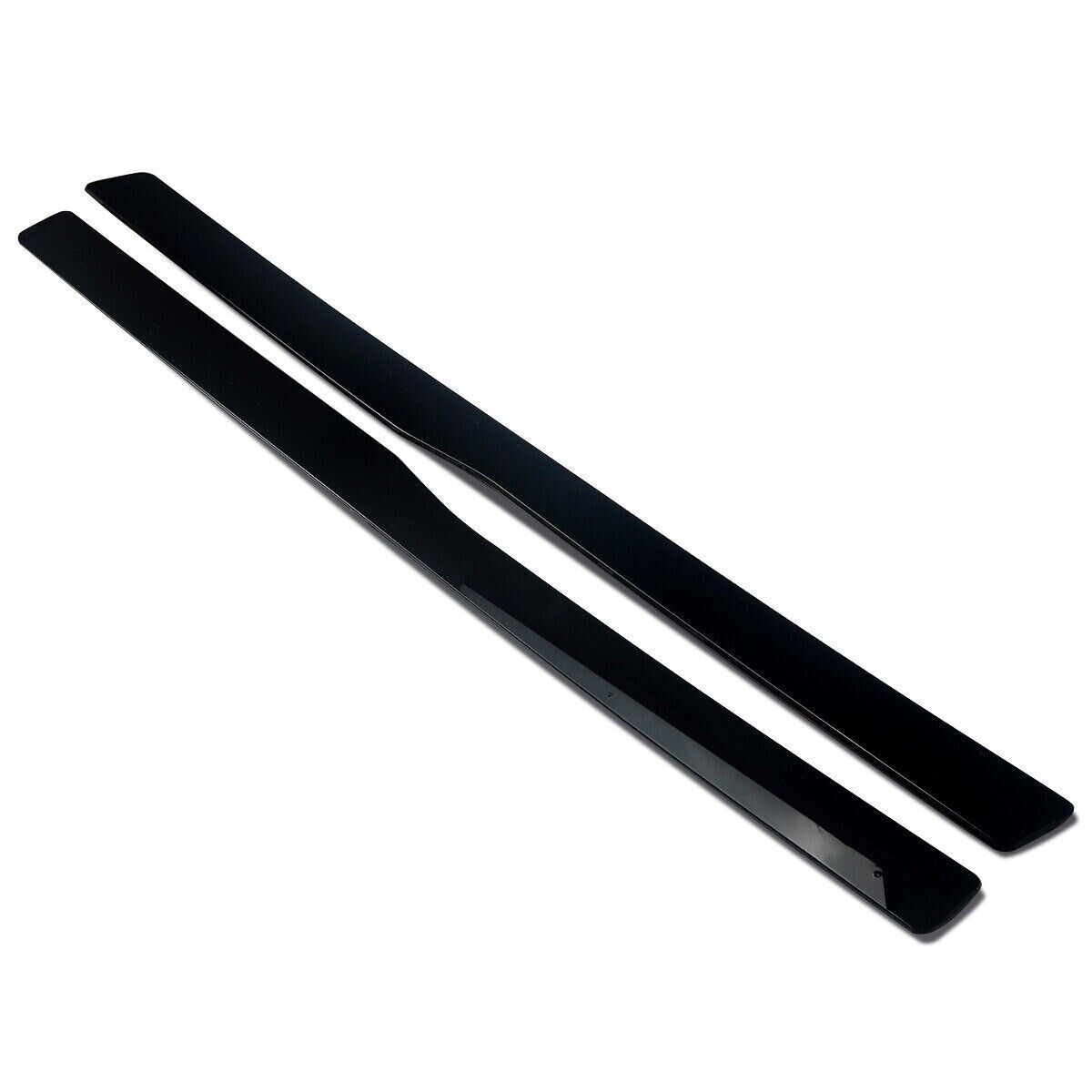 FOR BMW M3 M4 F80 F82 SIDE SKIRTS EXTENSION BLADE LIP GLOSS BLACK FIT 2013-2018