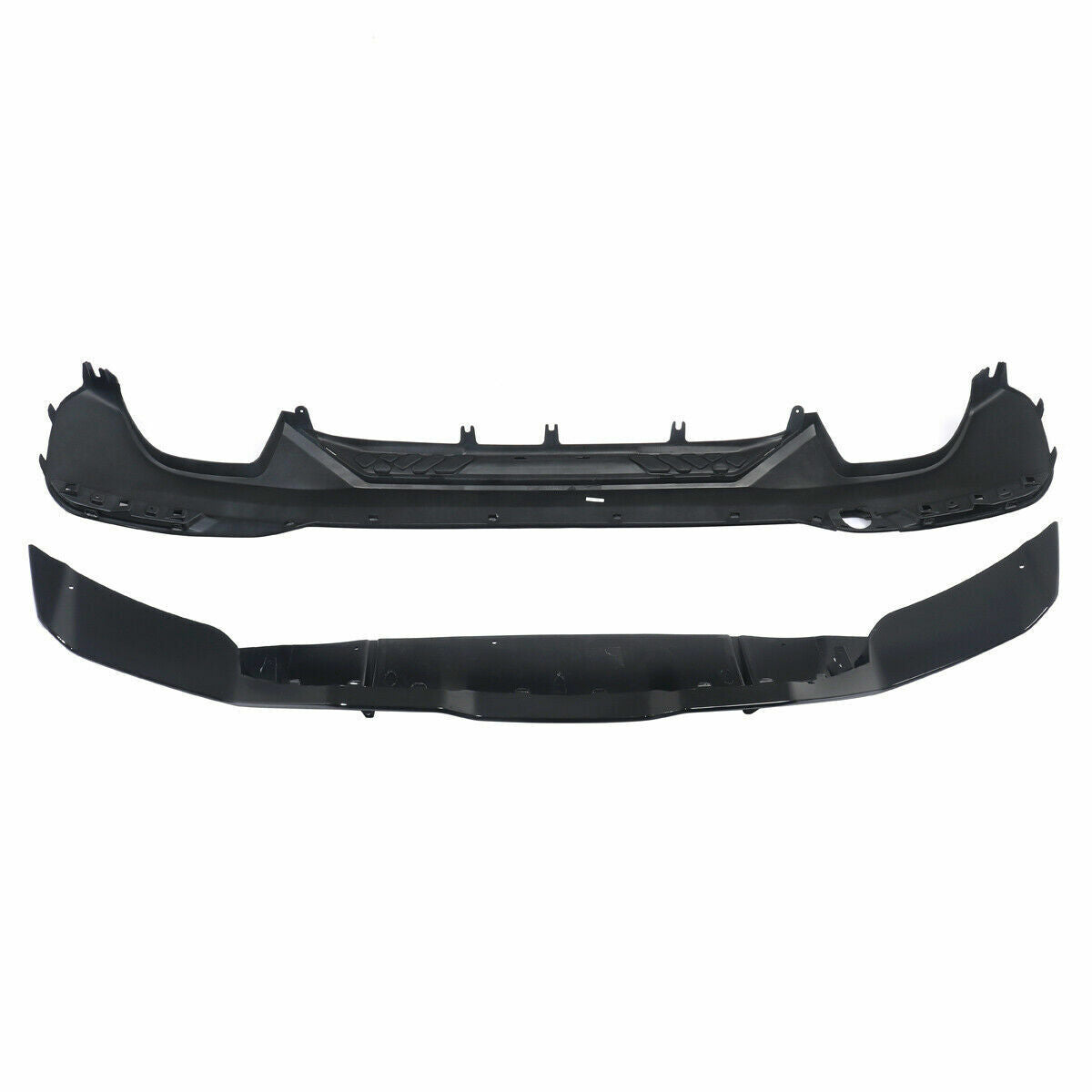 FOR BMW 5 SERIES G30 G31 M SPORT M5 STYLE REAR BUMPER DIFFUSER LIP 3D GLOSS BLACK 16-23