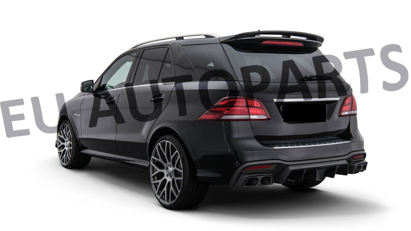 FOR MERCEDES GLE GLS W166 X166 REAR DIFFUSER WITH LIGHT & TAILPIPES BLACK 15-19