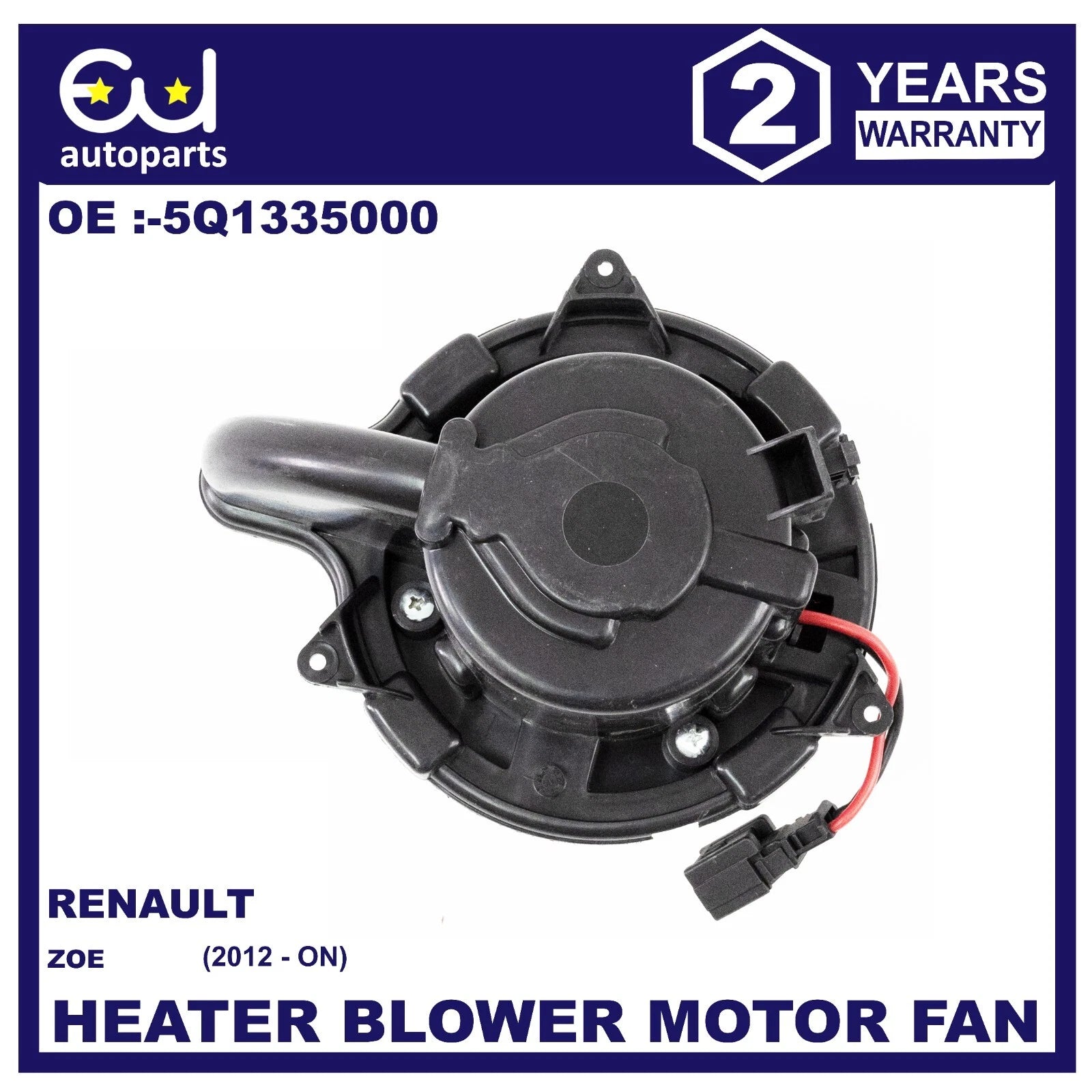 HEATER BLOWER MOTOR FAN FOR RENAULT ZOE BFM MK1 RHD 2012+ 5Q1335000 272103334R