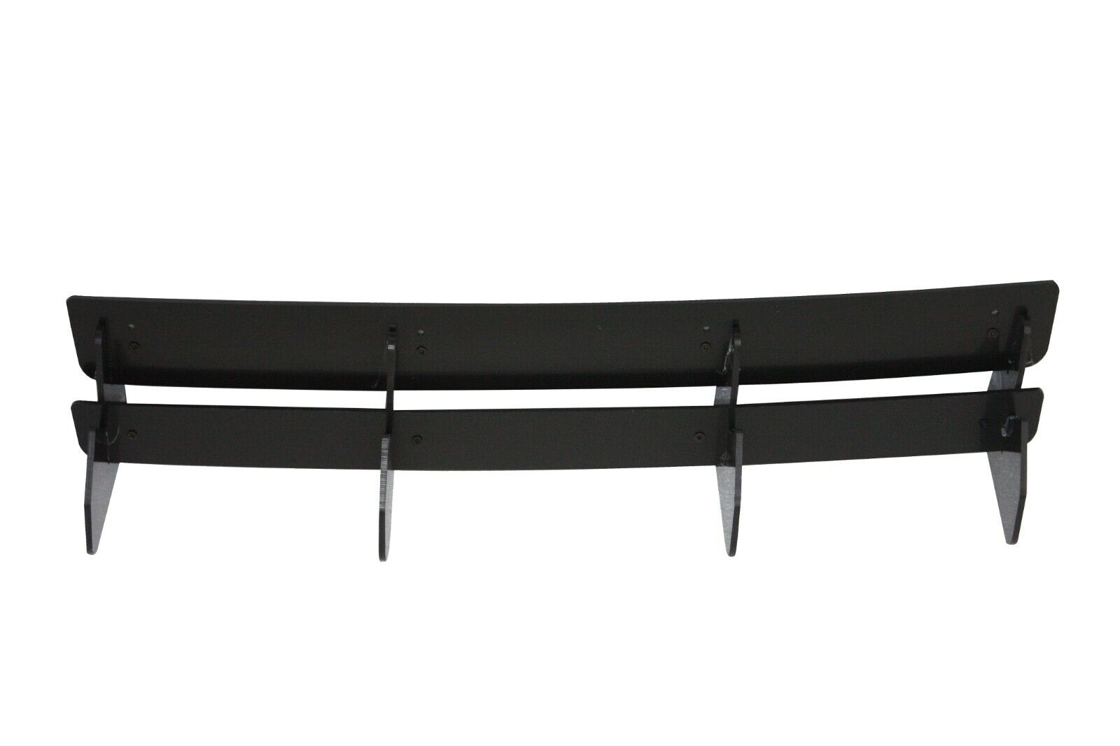 FOR FORD FOCUS REAR BUMPER DIFFUSER LIP ADDON WITH RIBS FINS GLOSS BLACK 19+