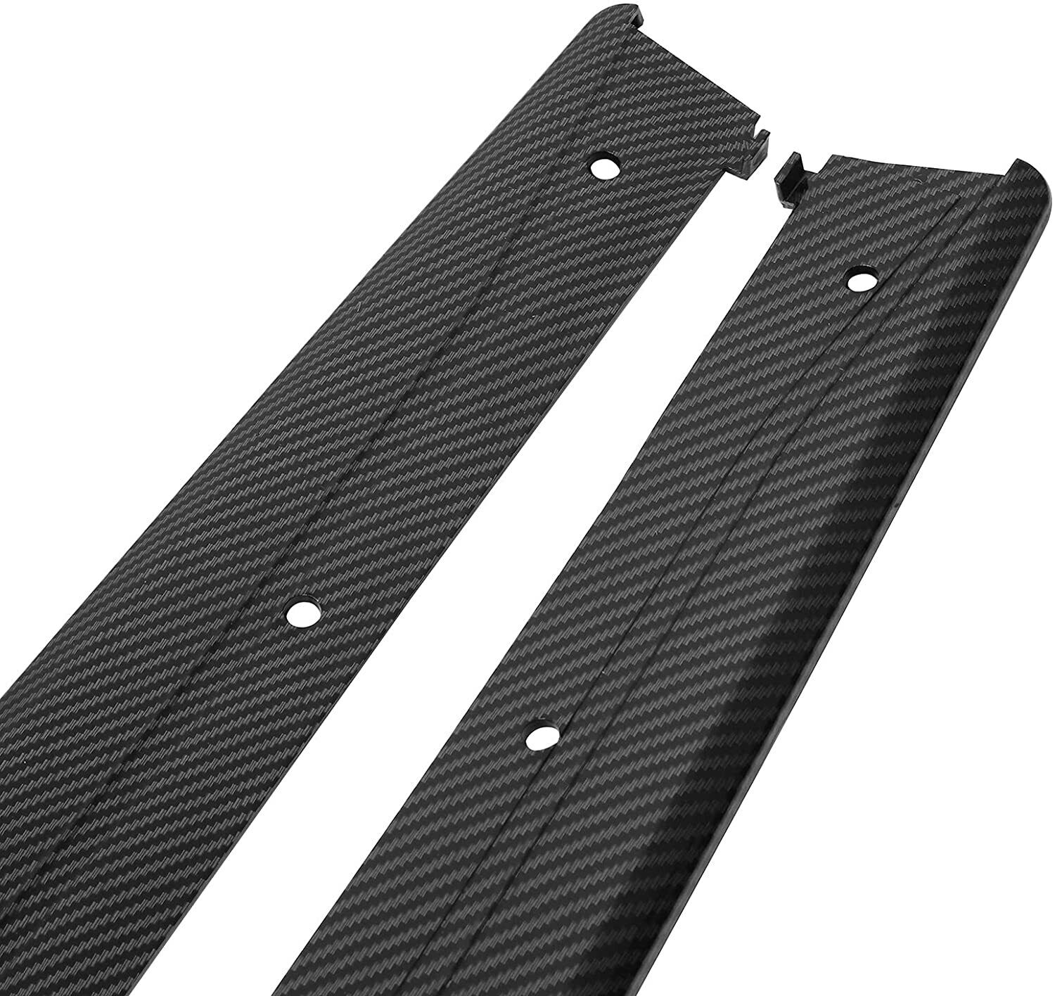 FOR BMW 3 SERIES F30 F31 M SPORT SIDE SKIRT EXTENSION CARBON FIBER LOOK 2012-19