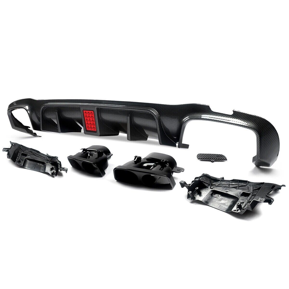 FOR MERCEDES BENZ E CLASS W213 AMG C63 REAR BUMPER DIFFUSER AMG F1 LIGTH  STYLE