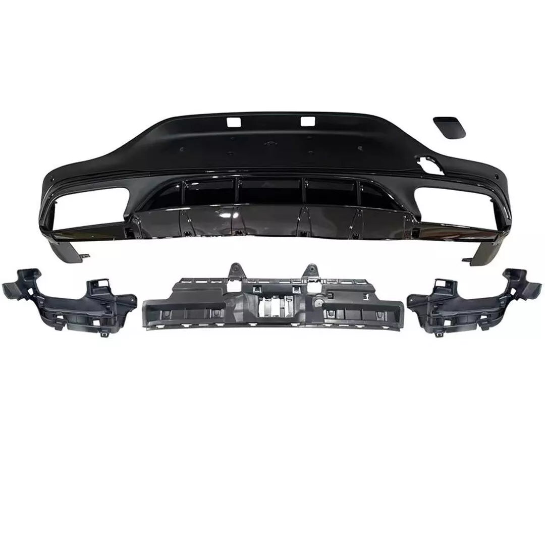 FOR MERCEDES GLC C253 COUPE AMG GLC63 STYLE REAR DIFFUSER & BLACK PIPES 2016+ UK