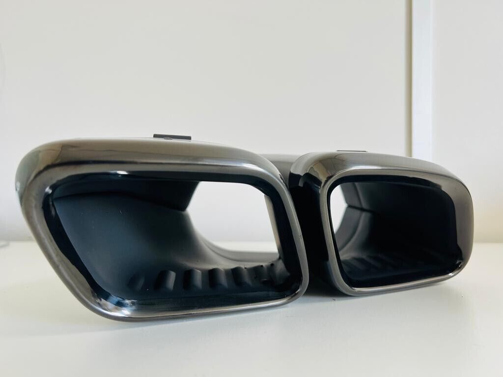 BLACK AMG EXHAUST TAIL PIPE FOR MERCEDES W205 W213 GLE C292 GLC C63 GLC63 E63 ML