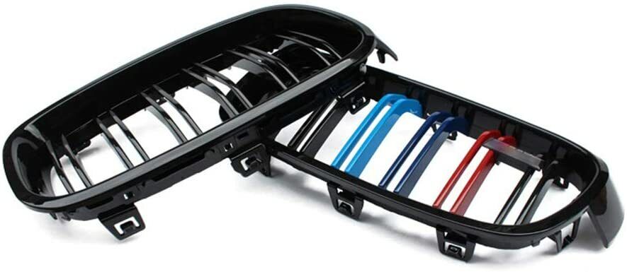 FOR BMW 3 SERIES F30 F31 12-18 KIDNEY TWIN GRILL GRILLE M COLOR GLOSS DUAL LINE