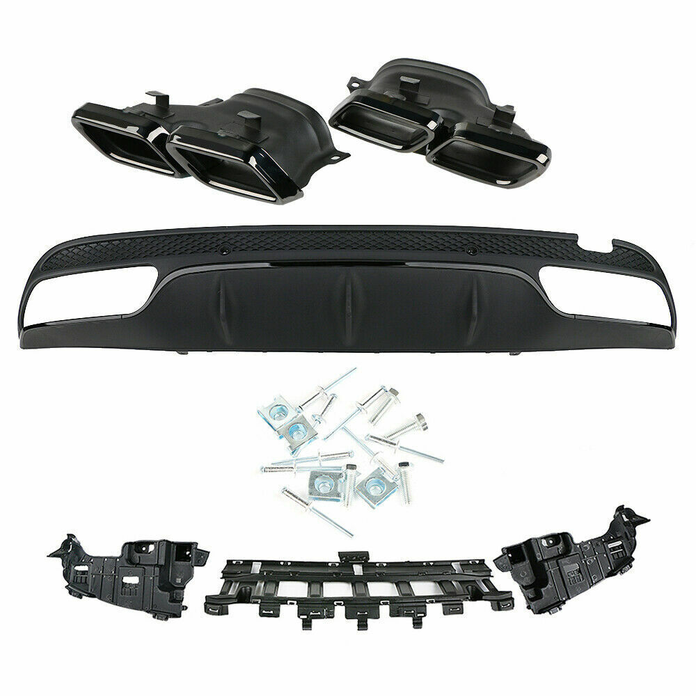 FOR MERCEDES BENZ C CLASS W205 AMG C63 REAR DIFFUSER BUMPER AMG SEDAN 2015-2018