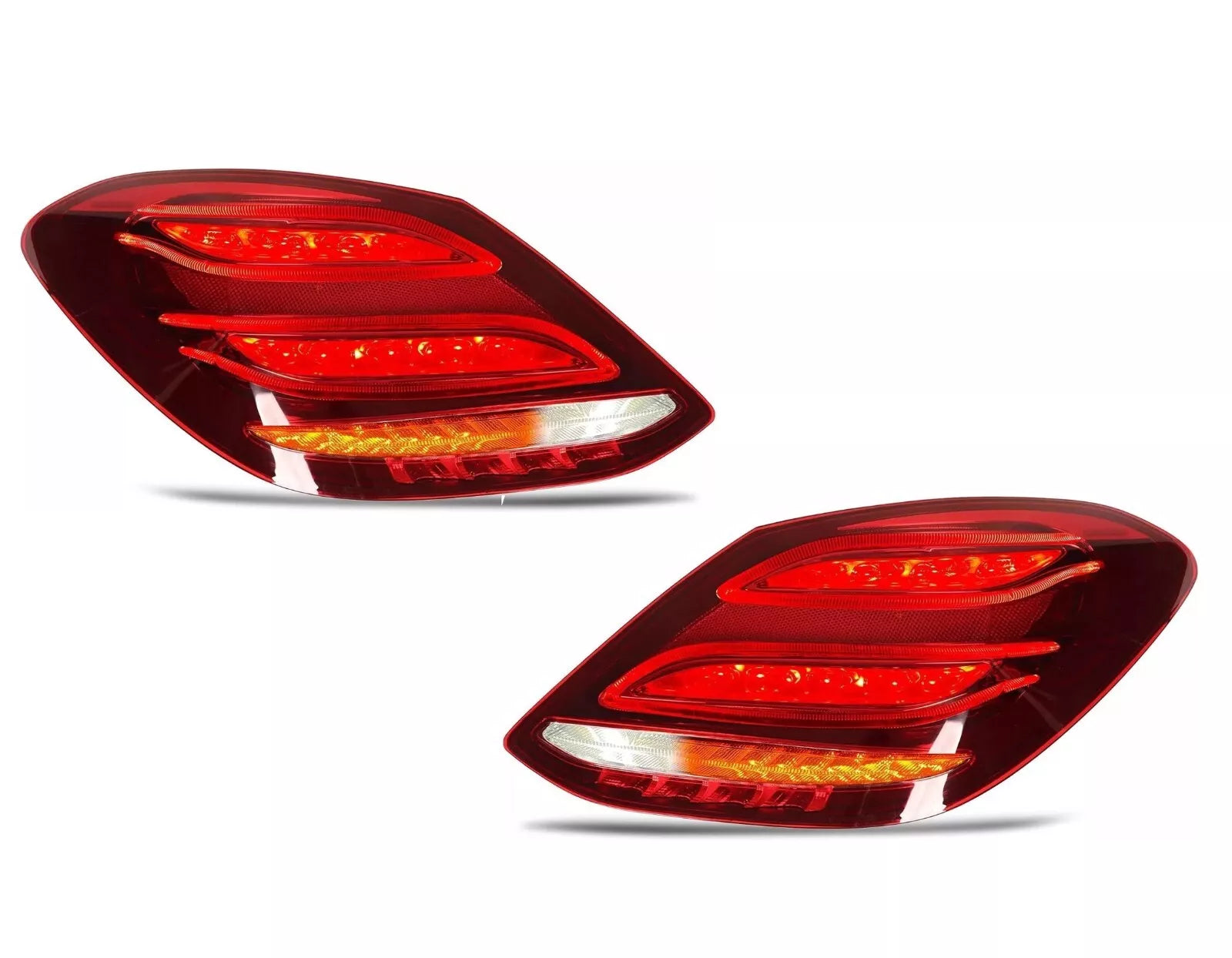 LEFT+RIGHT LED REAR TAIL LIGHT ASSEMBLY FOR MERCEDES-BENZ C-CLASS W205 2015-2018