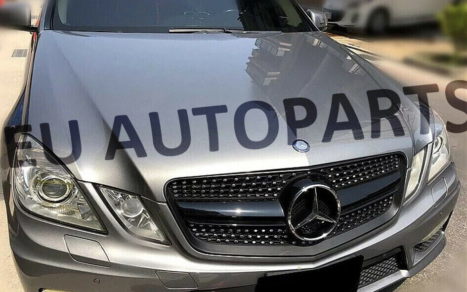 FOR MERCEDES E CLASS W212 S212 FRONT GLOSS BLACK DIAMOND GRILLE GRILL 2009-2013