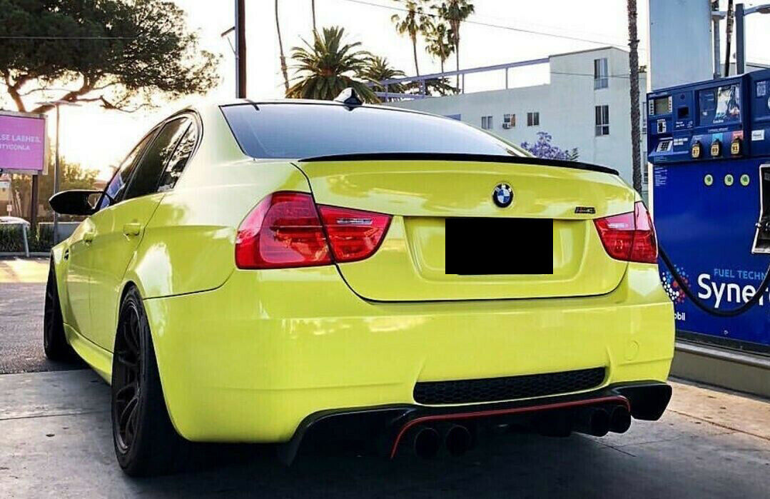 REAR BOOT TRUNK SPOILER LIP WING FOR BMW E90 3 SERIES SALOON 2005-11 GLOSS BLACK