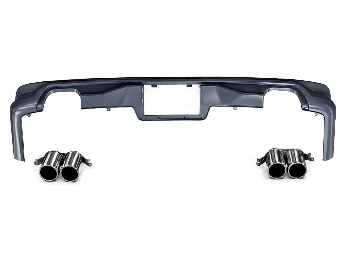 PRIMED REAR BUMPER WITH QUAD EXHAUST TIPS FOR VW TRANSPORTER T6.1 2019-2024
