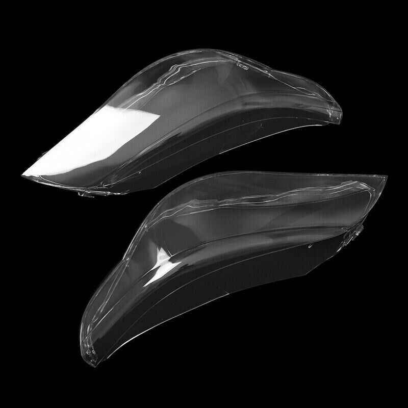 PAIR LEFT & RIGHT HEADLIGHT LENS COVER HEADLAMP SHELL FOR BMW 5 SERIES E60 E61
