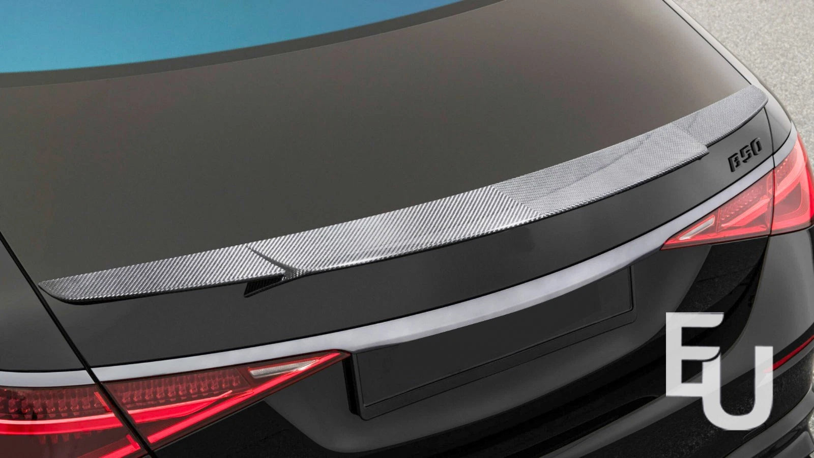 FOR MERCEDES S CLASS W223 BBS REAR BOOT TRUNK SPOILER WING LIP 2021+ GLOSS BLACK