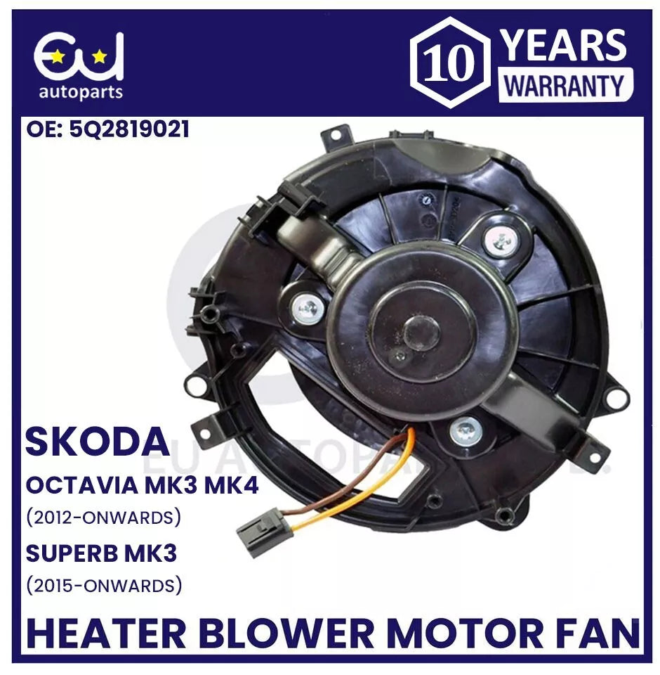 HEATER BLOWER MOTOR FAN FOR SKODA OCTAVIA MK3 MK4 2012-ON SUPERB MK3 2015-ON