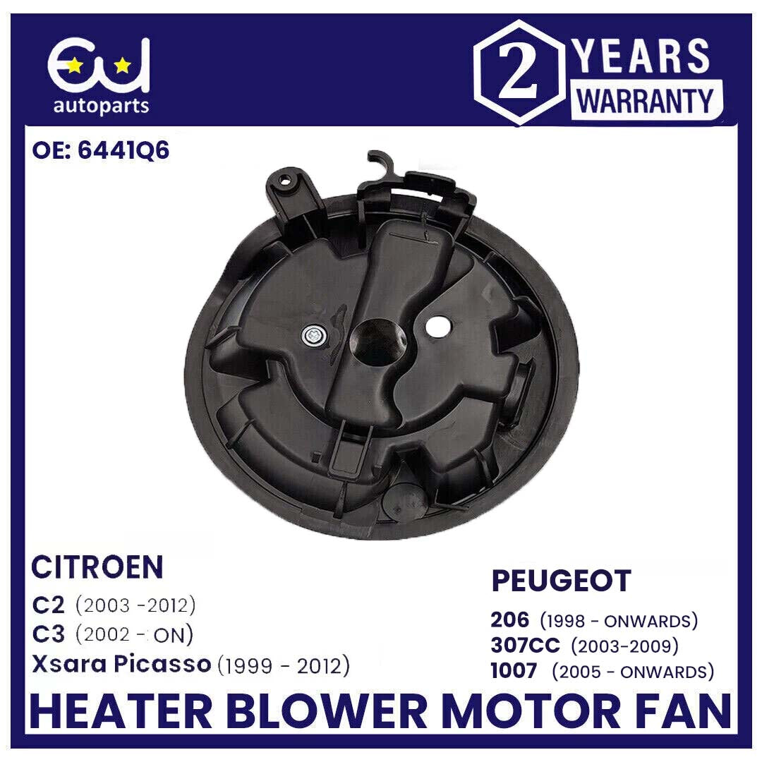 HEATER BLOWER MOTOR FAN FOR CITROEN C2 C3 XSARA PEUGEOT 206 307 1007 OEM 6441Q6