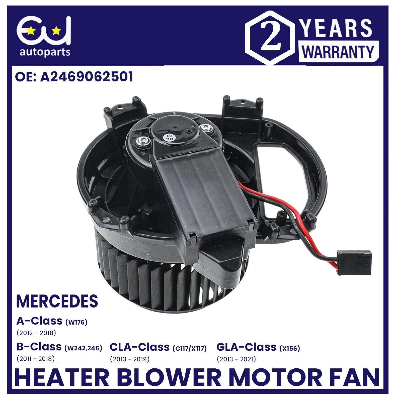 HEATER BLOWER MOTOR FAN FOR MERCEDES A B GLA CLA CLASS W176 W246 X156 C177 X117