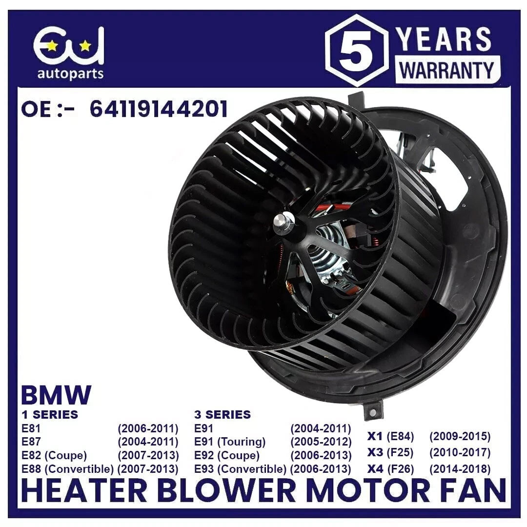 HEATER BLOWER MOTOR FAN FOR BMW 3 SERIES E90 E91 E92 E93 E84 E82 E87 F25 F26 RHD