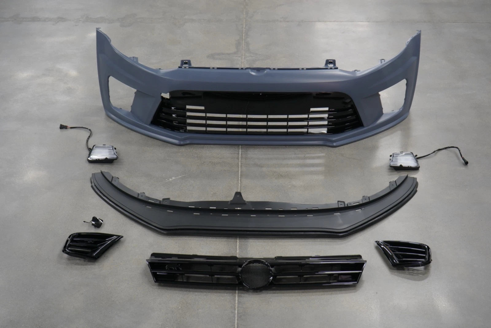 FOR VW VOLKSWAGEN POLO MK5 6R 6C 2009-2017 FRONT & REAR BUMPER KIT WRC STYLE