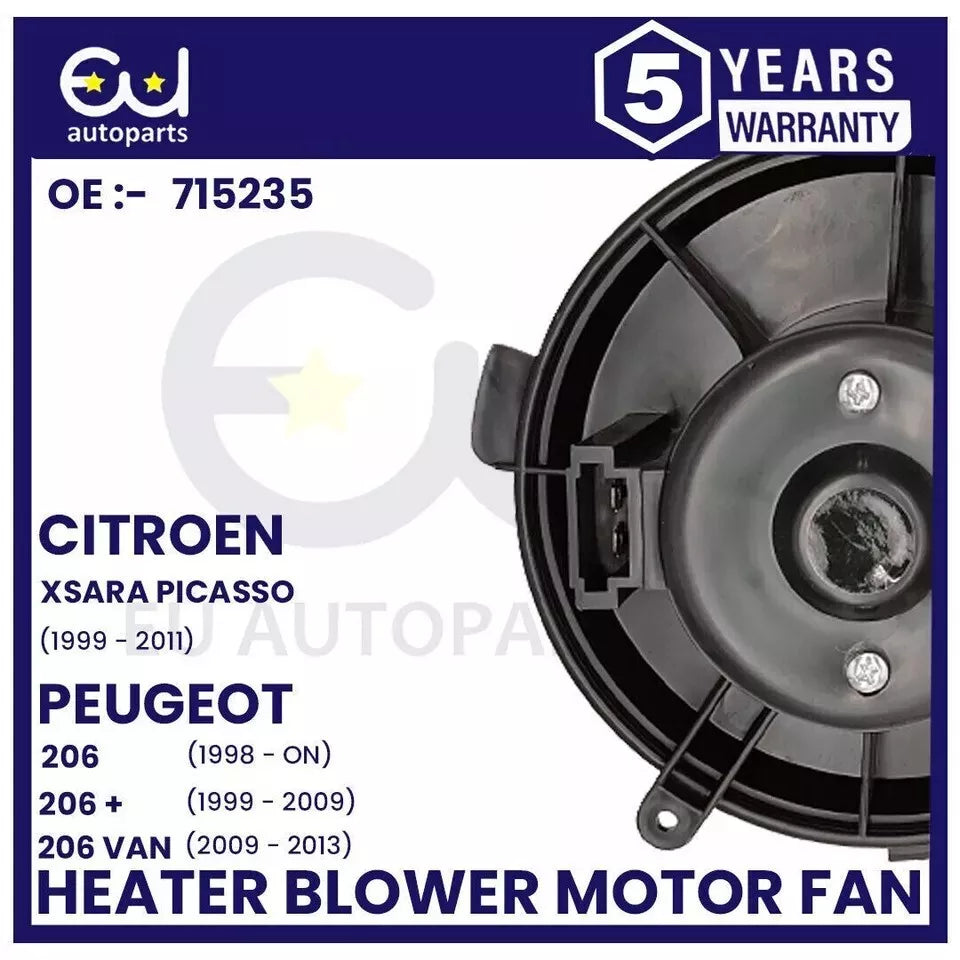 HEATER BLOWER MOTOR FAN FOR CITROEN XSARA PICASSO N68 99-11 PEUGEOT 206 1999-ON