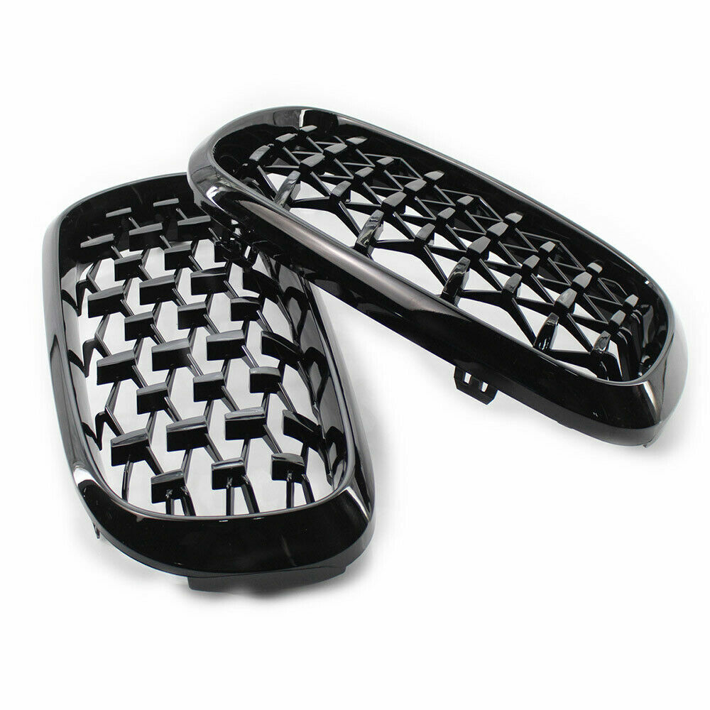 FOR BMW F15 F85 X5 F16 F86 X6 KIDNEY GRILL GRILLE GRILLS DIAMOND GLOSS BLACK 14+