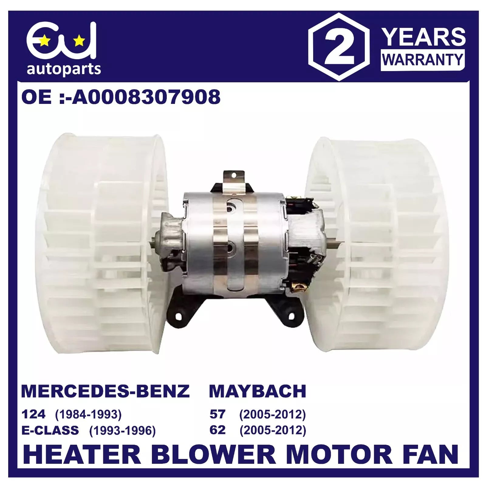 HEATER BLOWER MOTOR FAN FOR MERCEDES E CLASS W124 C124 A124 85-95 8EW009159101