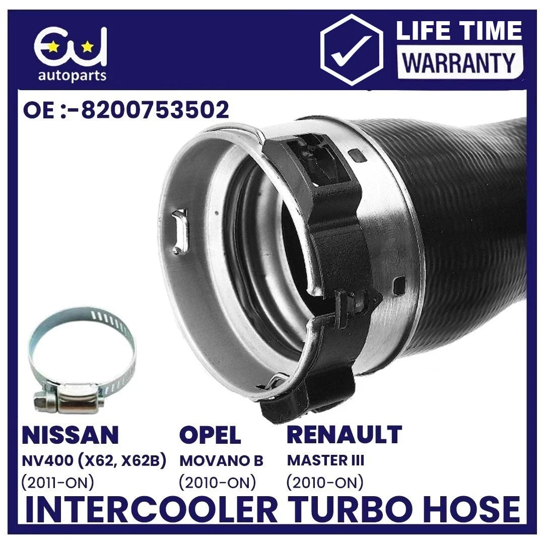 INTERCOOLER TURBO HOSE PIPE FOR RENAULT NV400 OPEL VAUXHALL MOVANO MK2 X62 2.3 D
