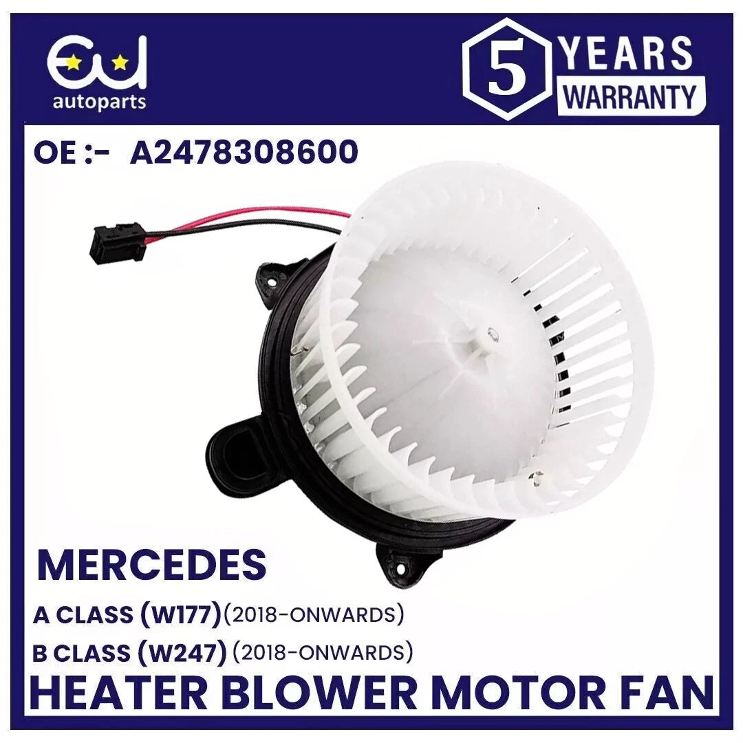 HEATER BLOWER MOTOR FAN FOR MERCEDES BENZ A CLASS W177 W247 18+ RHD A2478308600