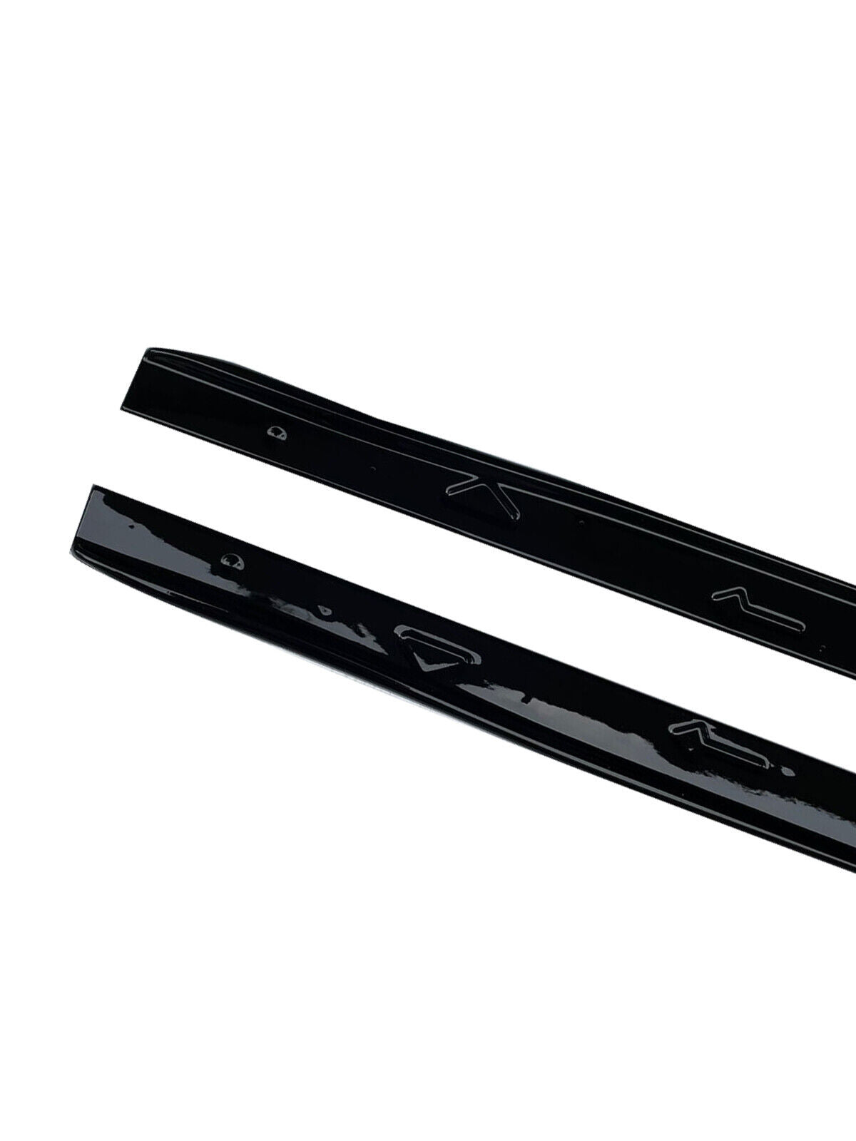 FOR VW GOLF MK8 2019-2023 GTI GTD R LINE SIDE SKIRT EXTENSION BLADES GLOSS BLACK