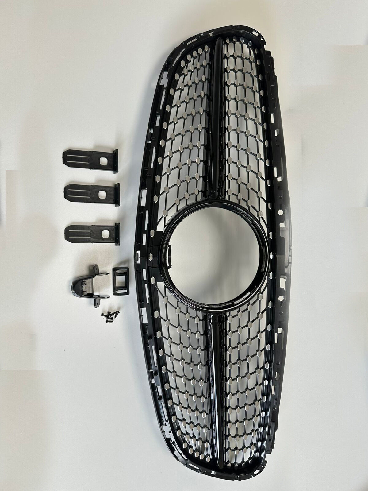 FOR MERCEDES E CLASS W212 S212 GLOSS BLACK DIAMOND GRILL GRILLE 2013-2016 AMG
