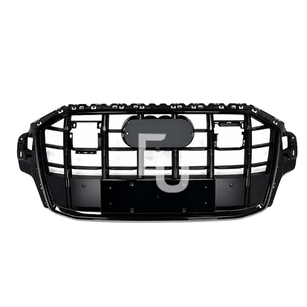 SQ7 STYLE FRONT BUMPER GRILL GRILLE FOR AUDI Q7 4M FACELIFT 2020-23 GLOSS BLACK