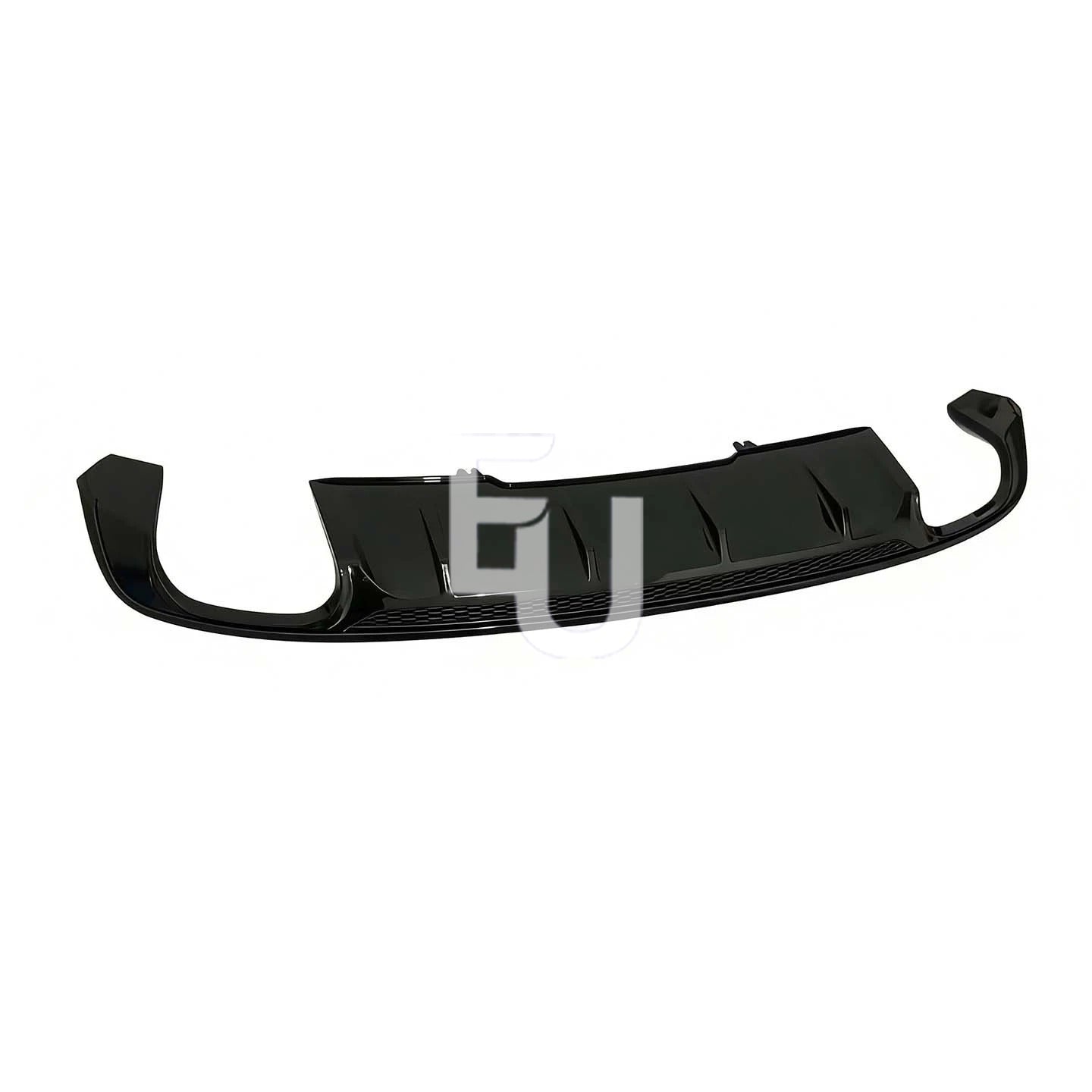 FOR AUDI A4 S4 B9 SLINE REAR BUMPER DIFFUSER SPLITTER GLOSS BLACK 2015-2019