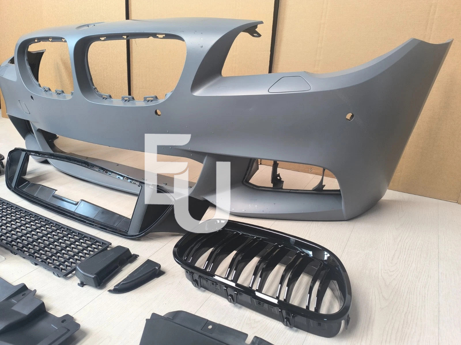 FRONT BUMPER FOR BMW 5 SERIES F10 F11 M-SPORT 2013-17 PRIMED PDC & WASHER HOLES