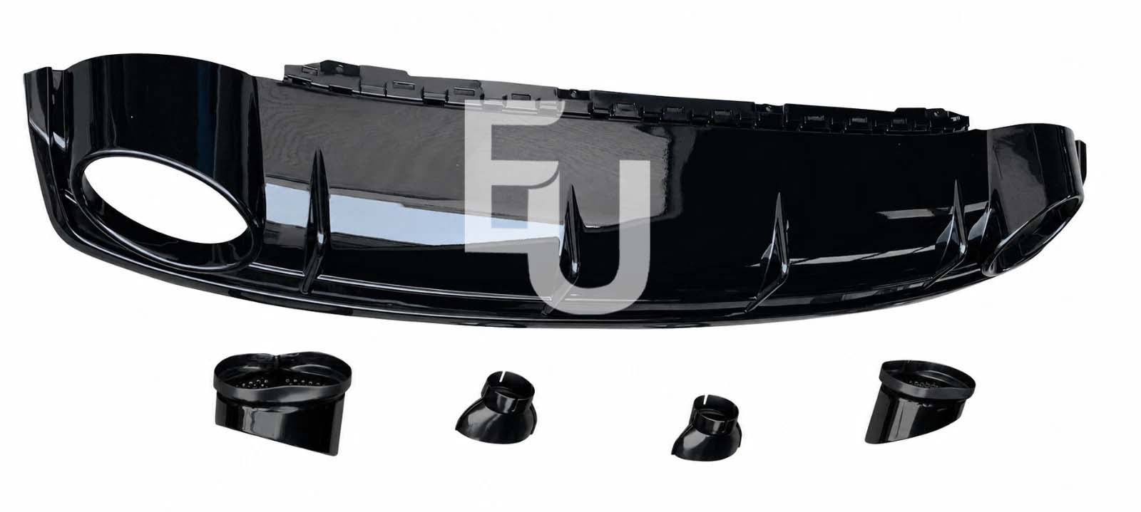 FOR AUDI Q7 SQ7 S LINE 4M RSQ7 LOOK PRE-LCI REAR BUMPER DIFFUSER TAILPIPES 15-19