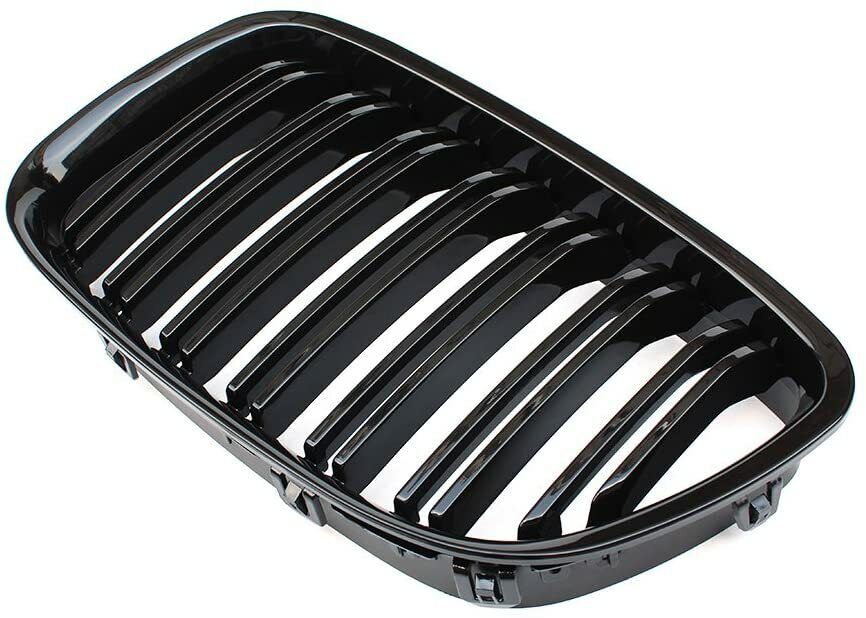 FOR BMW F07 5 SERIES GT KIDNEY TWIN FRONT GRILL GRILLE GRILLS GLOSS BLACK 09-17