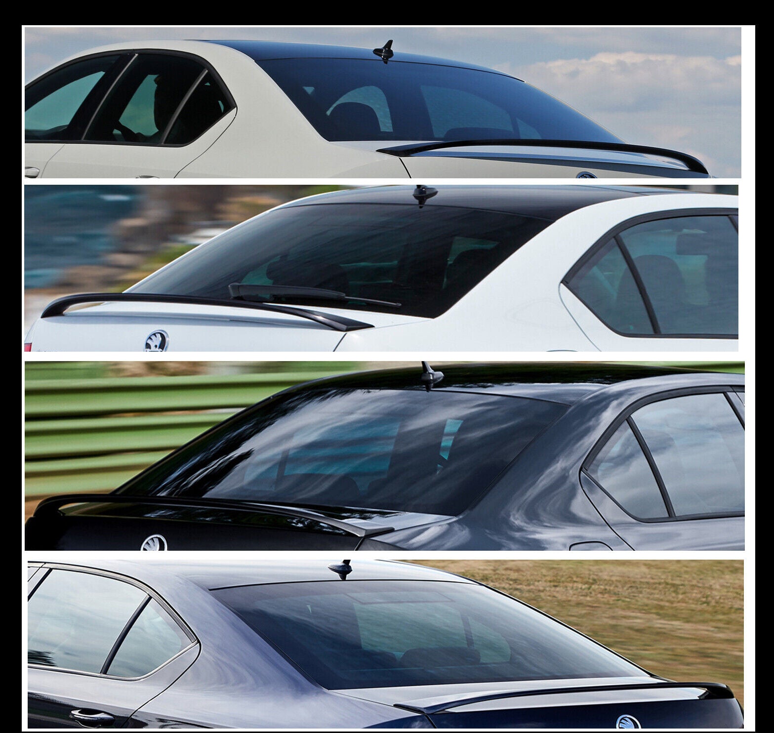 FOR SKODA OCTAVIA NX MK4 VRS RS STYLE REAR BOOT TRUNK SPOILER LIP WING 20+ GLOSS