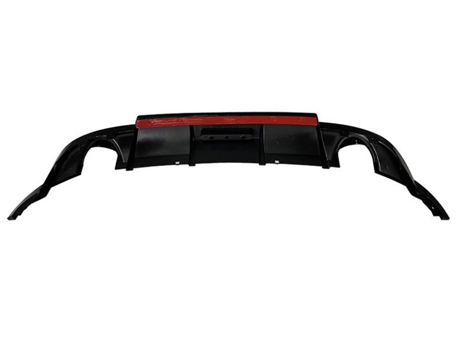 FOR VW GOLF GTD GTI TSI TDI MK7.5 REAR DIFFUSER GLOSS BLACK VALANCE LIP WITH LED