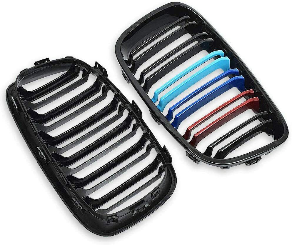 FOR BMW  2 SERIES F22 F23 14-18 FRONT KIDNEY GRILL GRILLE M COLOR DOUBLE LINE